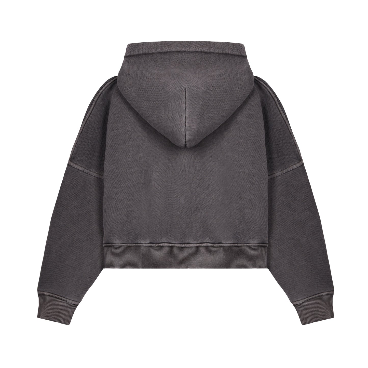 The Crop Hoodie in Liquorice