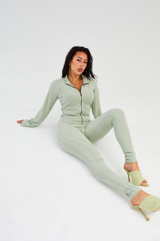 The Bonnie Contour Pants in Pistachio (Pre Order)