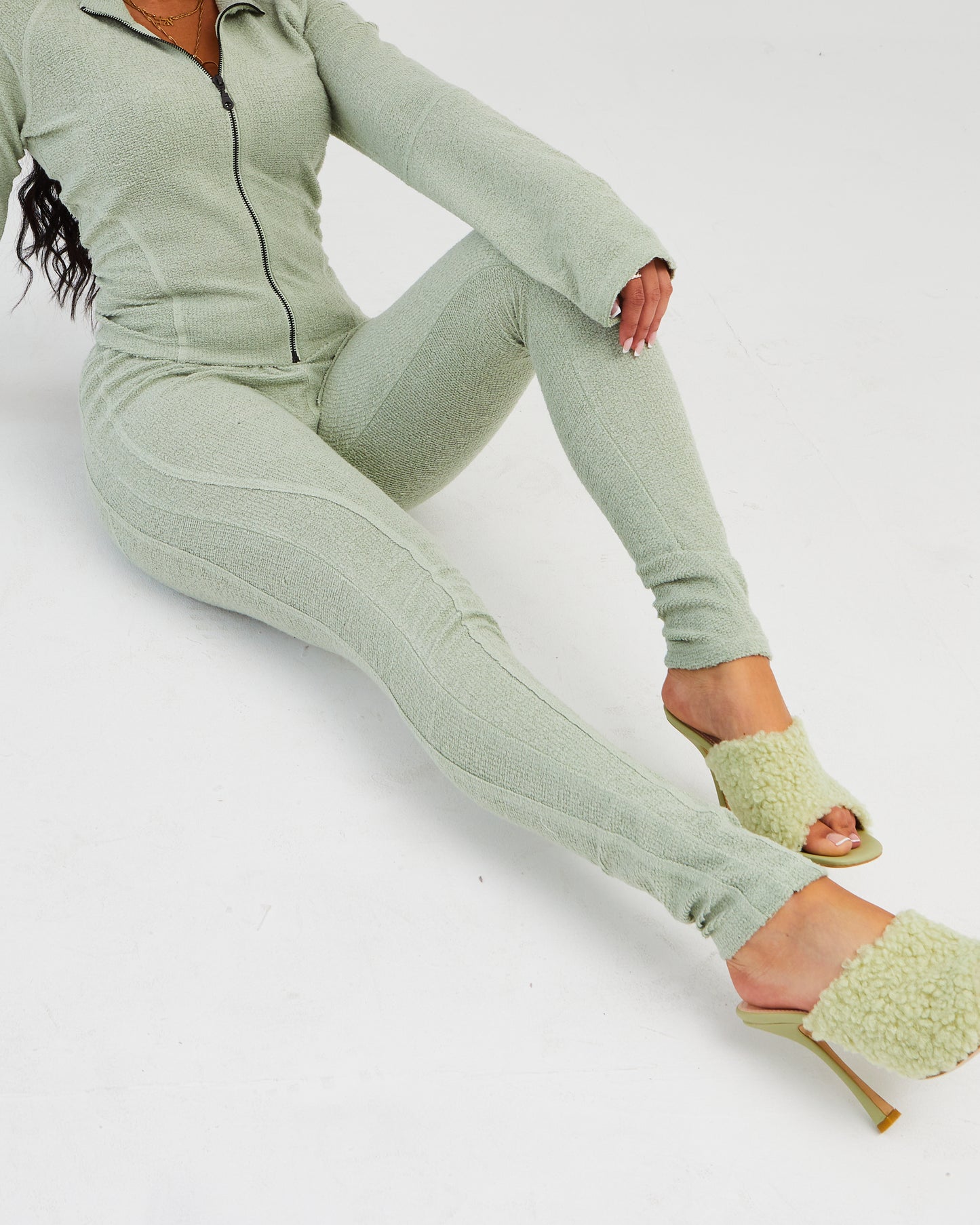 The Bonnie Contour Pants in Pistachio (Pre Order)