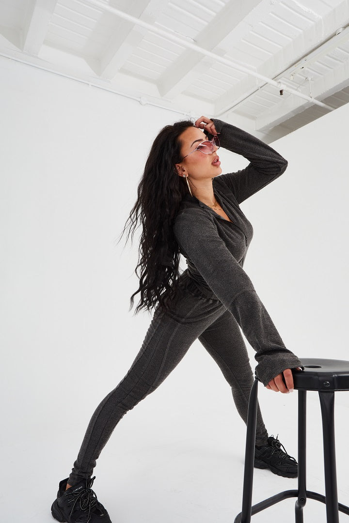 The Bonnie Contour Pants in Ash Black (Pre Order)