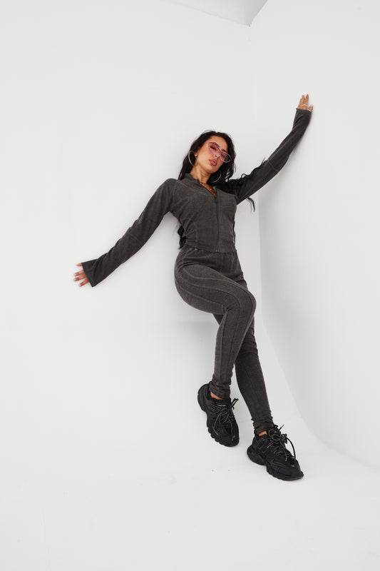 The Bonnie Contour Pants in Ash Black (Pre Order)