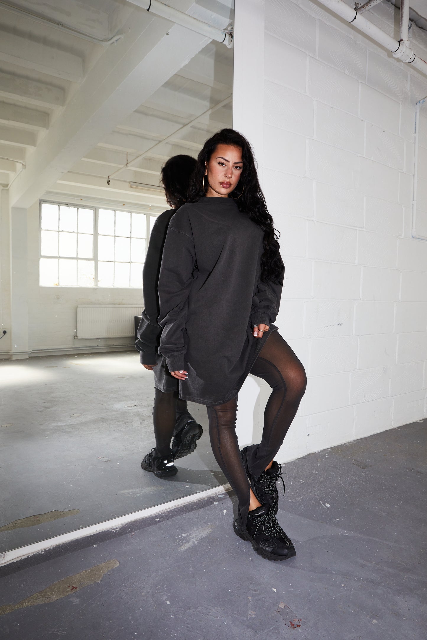 The Colossal Oversized Tee in Ash Black (Pre Order)