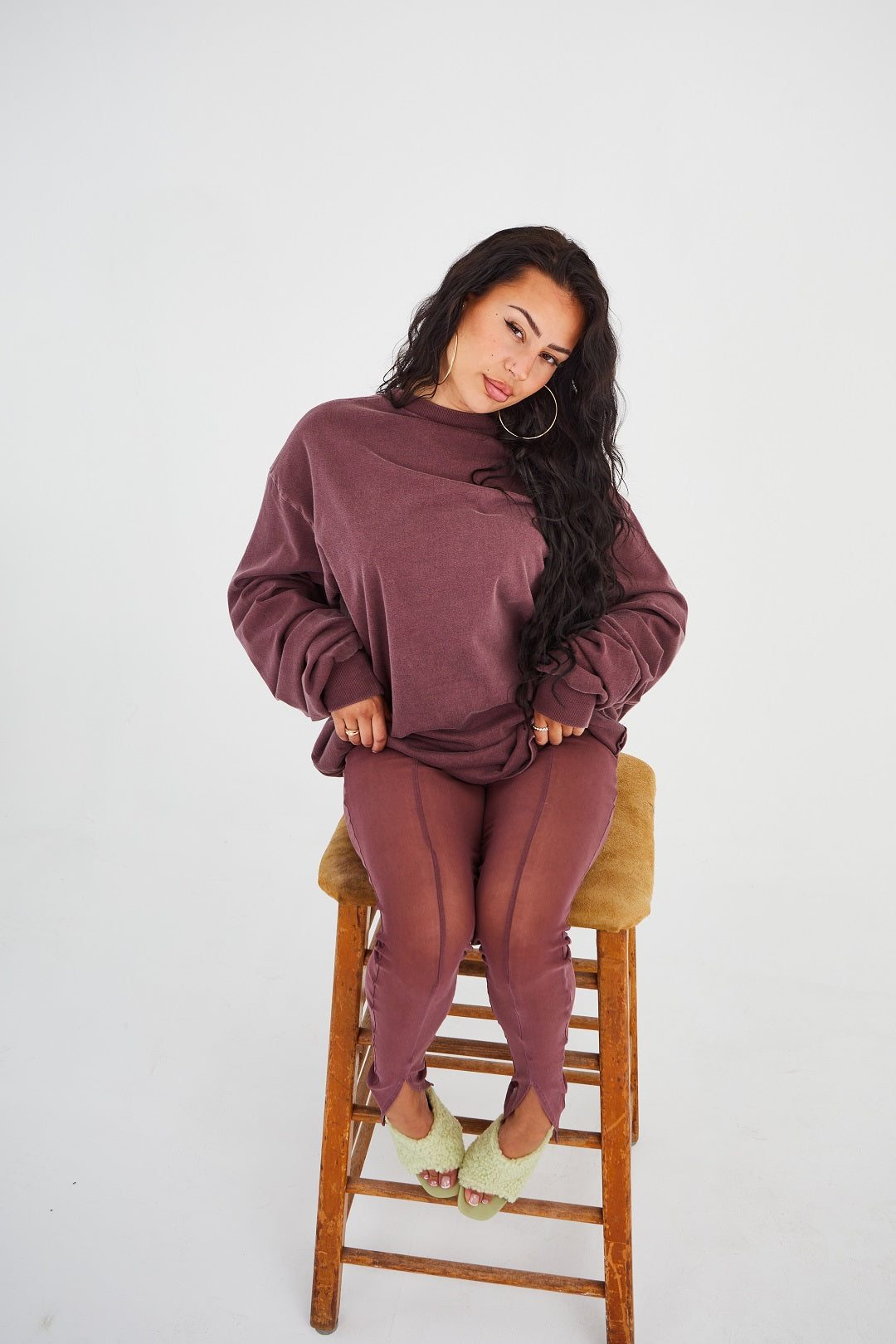 The Colossal Oversized Tee in Dark Plum (Pre Order)