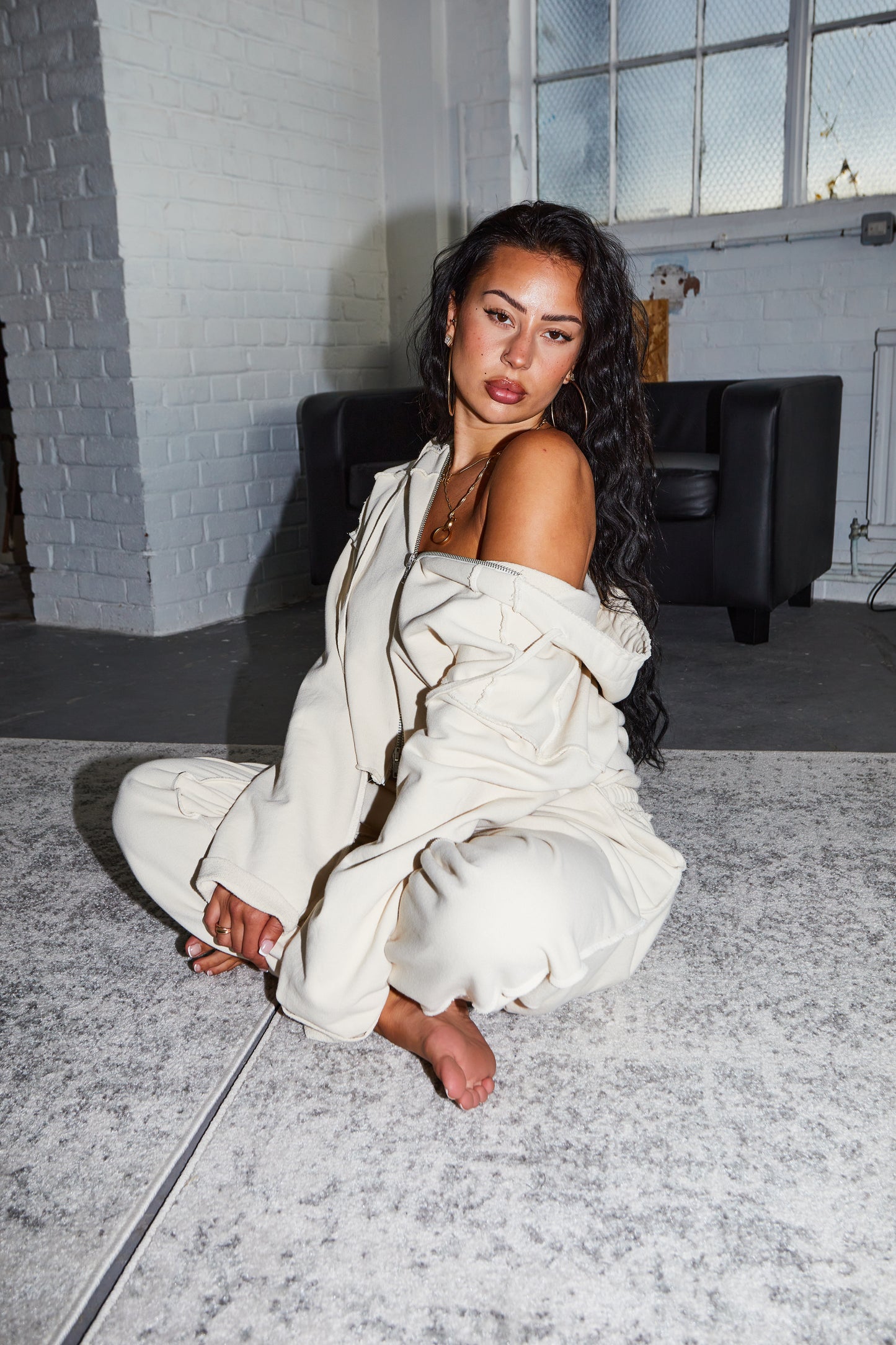 The Reverse Seam Hoodie in Washed Ecru (Pre Order)
